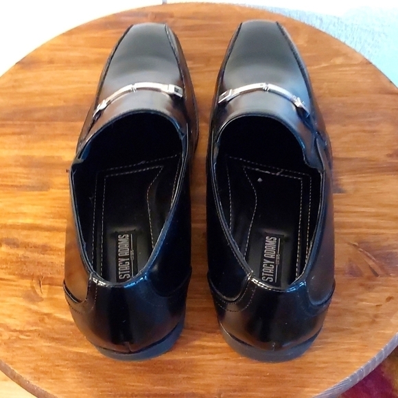 Stacy Adams Mens Black Leather Slip On Dress Shoes Loafers  Luxe Sz.12W main image 9